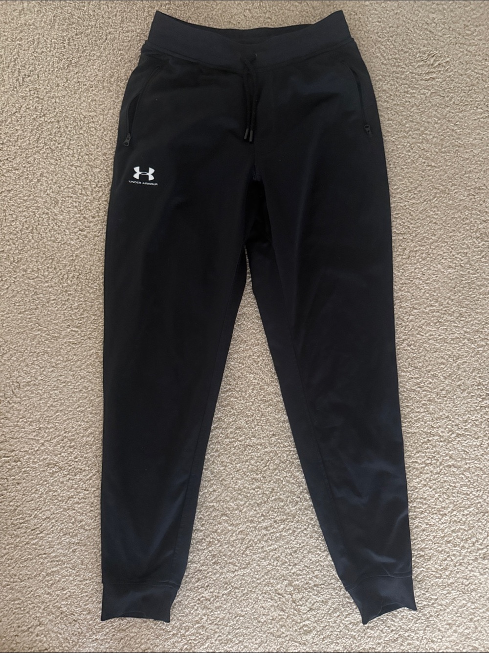 Under Armour Black Athletic Joggers with Logo
